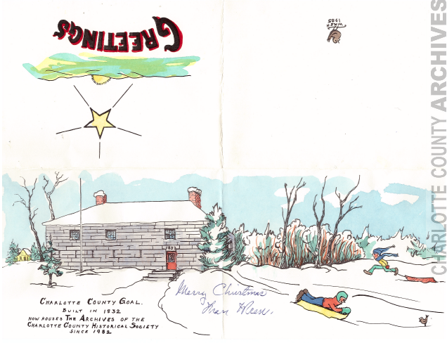 ccarchives1's tweet photo. Wishing all a Merry Christmas! 
Hand-painted greeting card by Frances Wren (1910-1990), local artist and long-time supporter of our Archives. https://t.co/lc1OsJoMAq