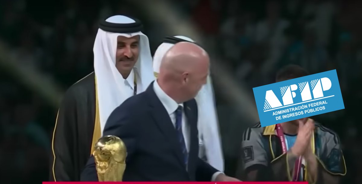 flipoland's tweet photo. La AFIP esperando que la selección lleguen con la copa.🧐 #AFIP #CopaDelMundo2022 #Messi https://t.co/EK4vHlNFwy