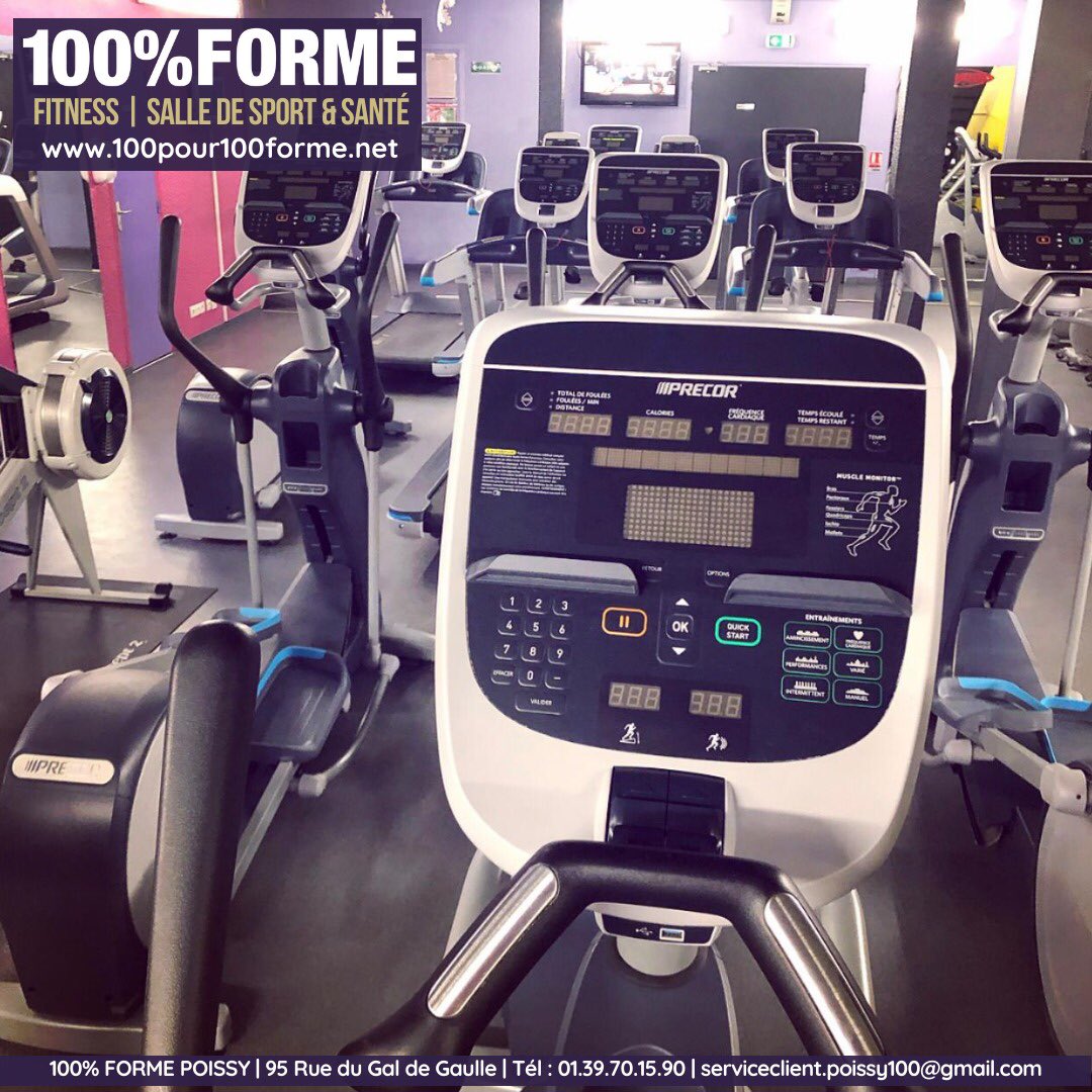 100pour100forme's tweet photo. Merci #precor pour le nouveau cardio training chez #100pour100forme #poissy https://t.co/oLt46ovcOd