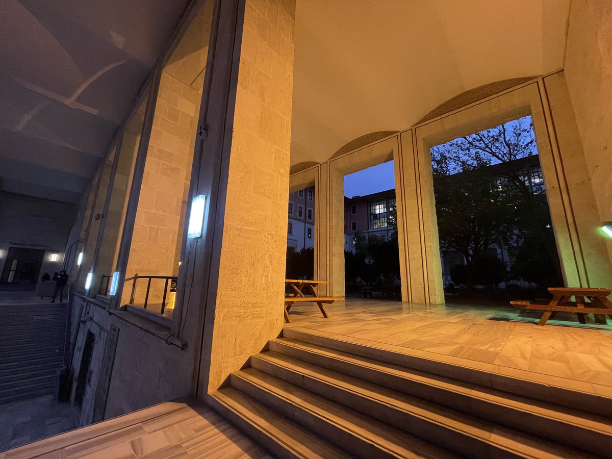 Enjoying a quiet moment on campus