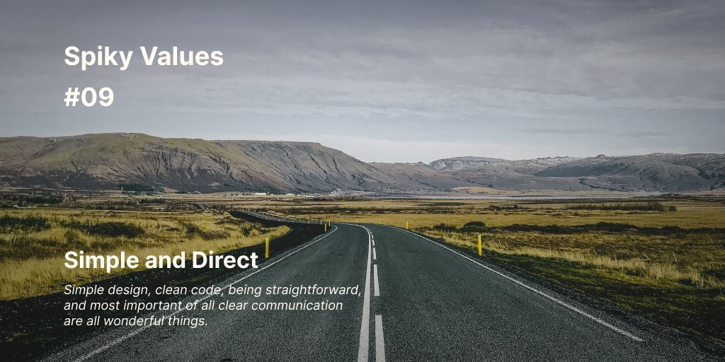 spikyAI's tweet image. We are often the ones who make what we are doing more complicated than it is. Being #simpleanddirect will solve most of our problems with finishing tasks. However, this also means we must accept imperfections and focus on our tasks.

#spikyai #values