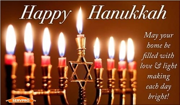 Wishing you and your families #peace and light.
#HappyHanukkah!
#SERVPRO #Holidays2022