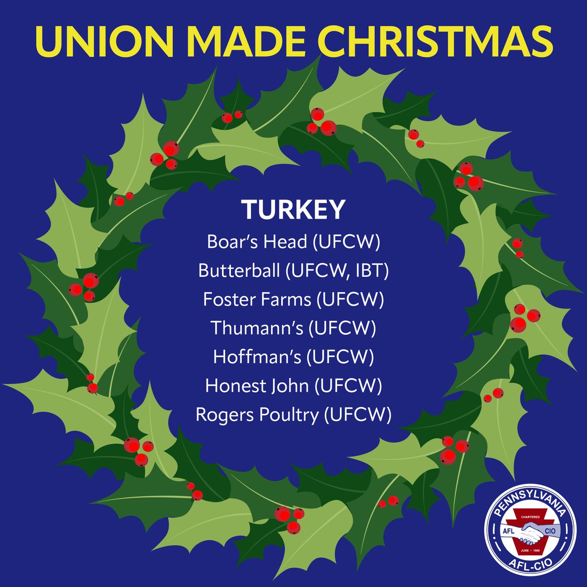 Have a Union-Made Christmas this year! #1u #UnionStrong #UnionProud #Christmas #Holiday #Union