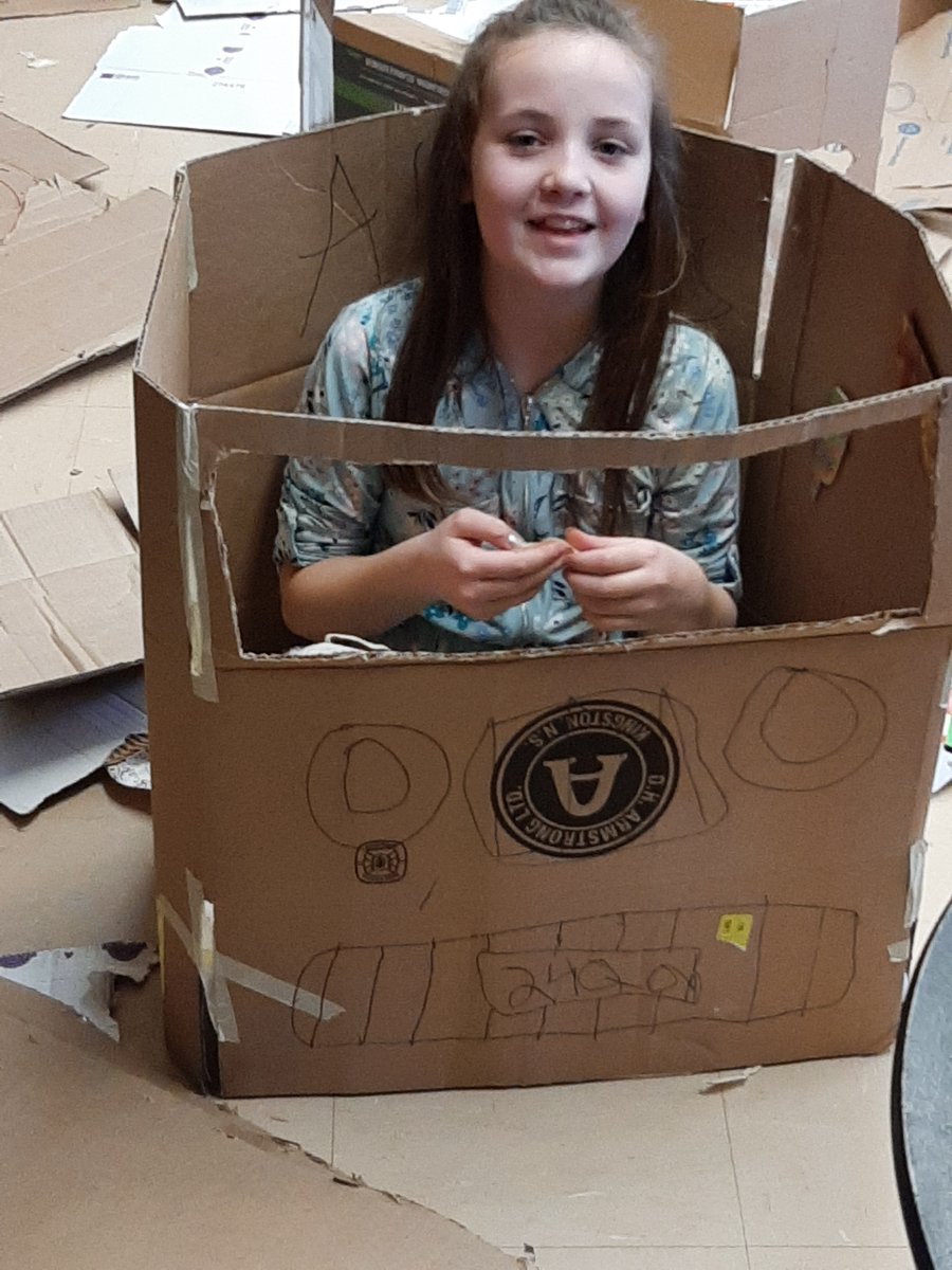 R_Sharks's tweet photo. 4Sharkey and 4/5Davis let their imaginations run wild for cardboard creation day!  @SchoolUniacke @CCRCE_NS #cardboardday #cardboardcreations #STEMeducation #stemchallenge https://t.co/U3XqgpSKhe