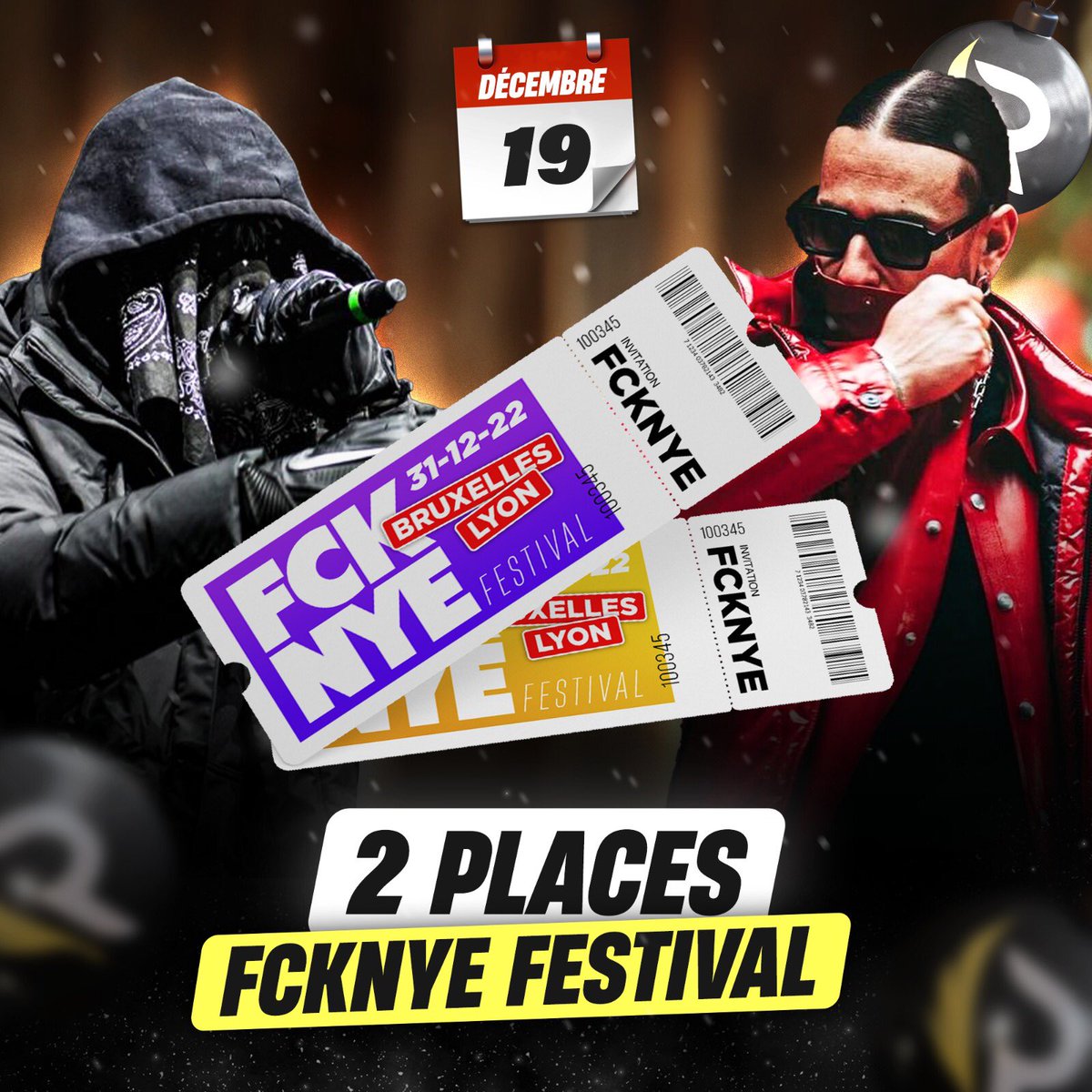 ShadesFrance's tweet image. 🎁 CALENDRIER DE L’AVENT J-19

Gagne 2 PLACES pour le NOUVEL AN à LYON ou BRUXELLES (avec PLK, ZIAK, SCH, B.B. JACQUES…)

▫️RT
▫️Follow @Raplume &amp;amp; @fcknyefestival 

Bonne chance 🎅🏼
