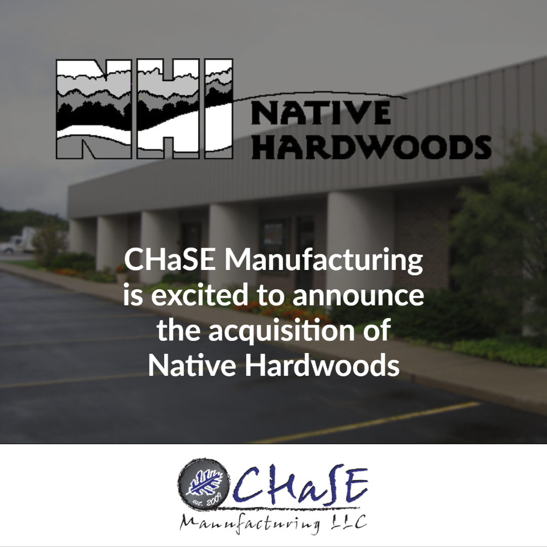 _CHaSEMfg's tweet photo. CHaSE Manufacturing is excited to announce the acquisition of Elkhart based wood component manufacturer Native Hardwoods.

#woodworking #manufacturing #supplier https://t.co/f07sSnuvMb