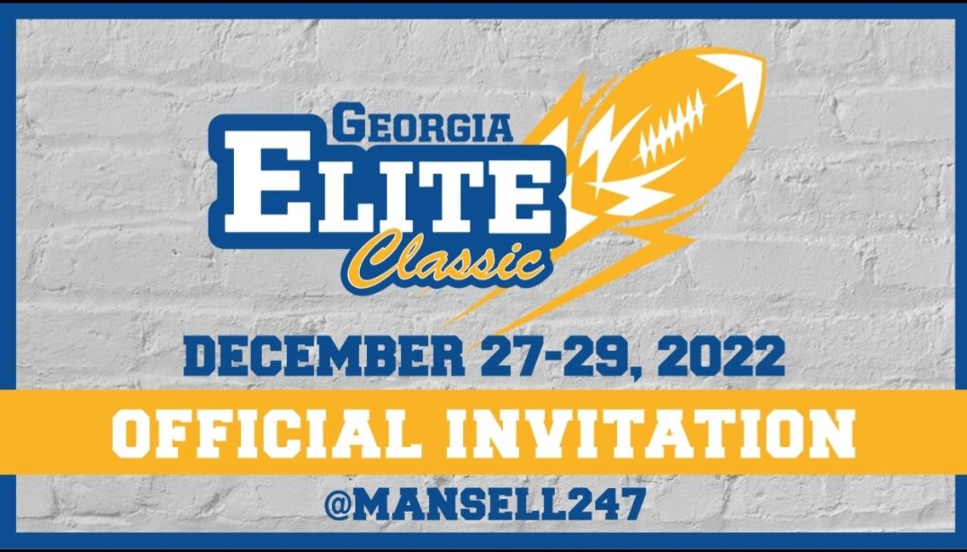Blessed to receive an invite to the Georgia Elite Classic. Thank you for the opportunity! @Mansell247 @scoreatlanta @GAEliteClassic @RecruitGeorgia
