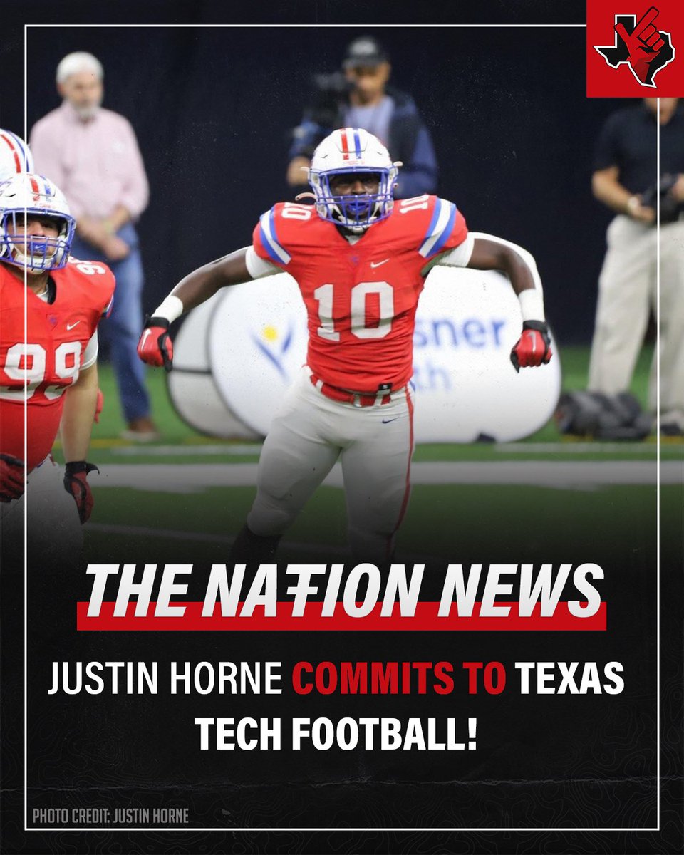 gunsupnation's tweet photo. 🔴⚫️Justin Horne has committed to Texas Tech‼️
One of the fastest linebackers in the NATION‼️ https://t.co/lyZwot021U