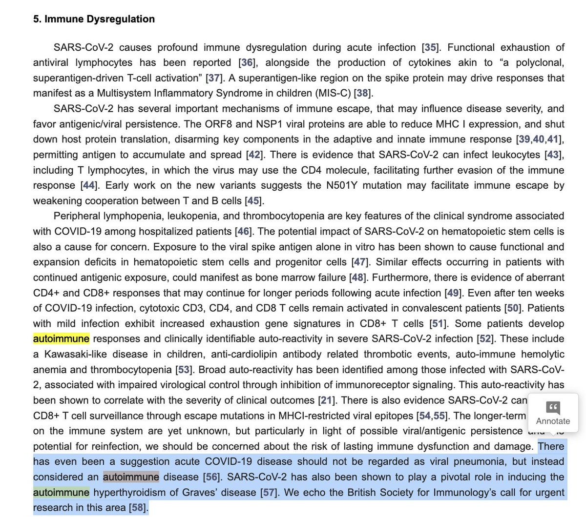 In '21 we published that Covid was reminiscent of autoimmune disease &amp; marked by immune dysregulation mdpi.com/2076-0817/10/1…

Recently Covid was added to the list of Autoimmune diseases

Told you. The immune system is harming people and harmed from Cov2

autoimmuneregistry.org/long-covid-ann…