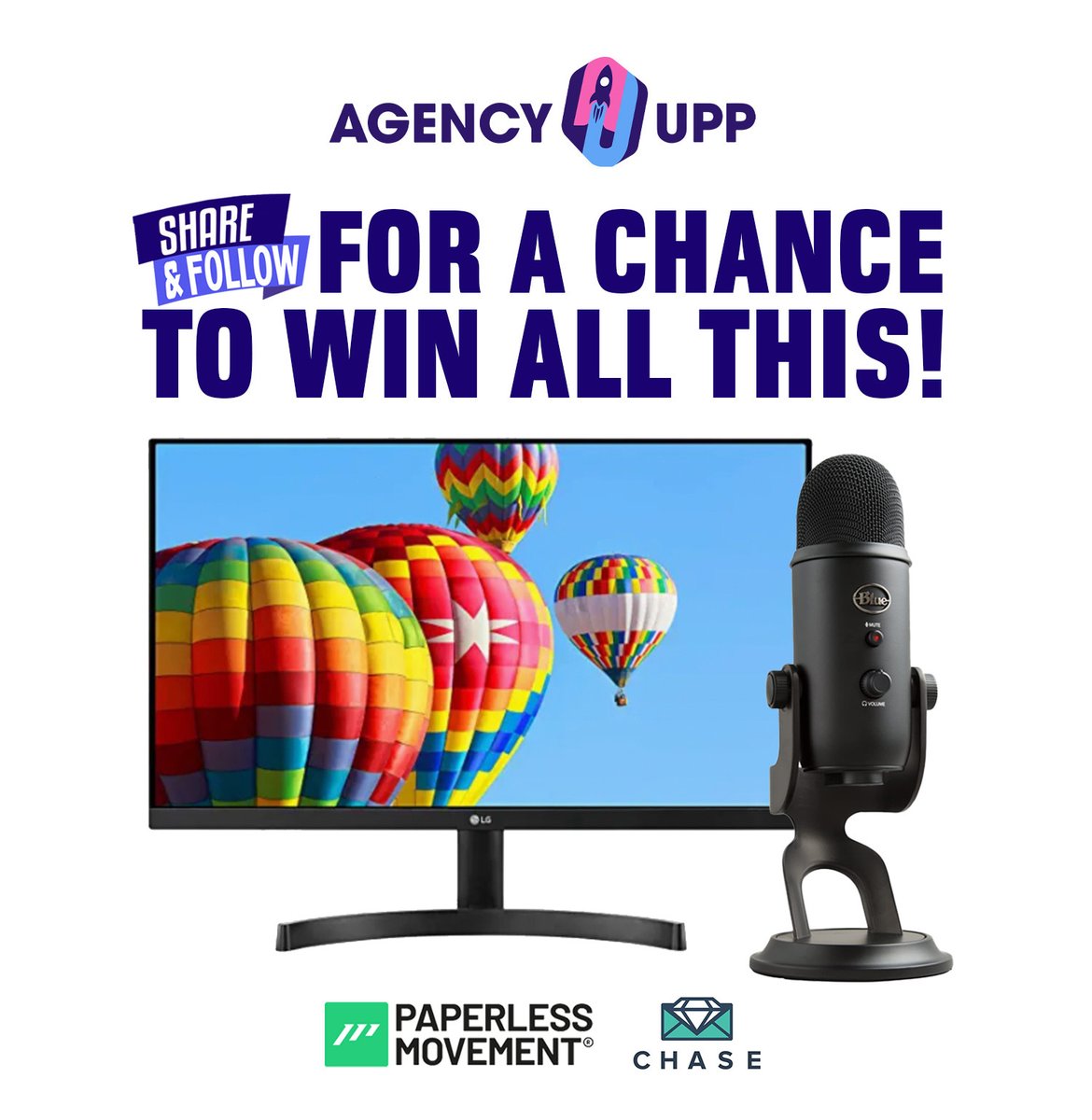 AgencyUpp's tweet photo. 🎁Christmas came early🎁

Get a chance to win prizes worth $3000🤑💸

LG FHD 32-Inch Computer Monitor
Blue Yeti Podcast Mic
Agency Acceleration Course by Chase Diamond
Paperless Movement Course
Free Year of ClickUp

How?🤔

Retweet and comment on it

Must be following Agency Upp https://t.co/TVMVPqZTCQ