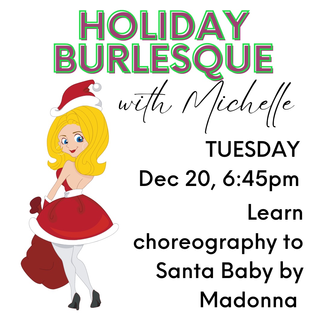 WorkItFit's tweet photo. Hanukkah 🕎 has begun and we are <checks notes>📓 six days away from Christmas 😲. Still need to get some holiday shopping in? Give the most memorable 🎁... a https://t.co/BbWzAGwvwk gift certificate so you don't miss classes like Holiday Burlesque 👠with Michelle tomorrow night! https://t.co/j4vOcf6RLY