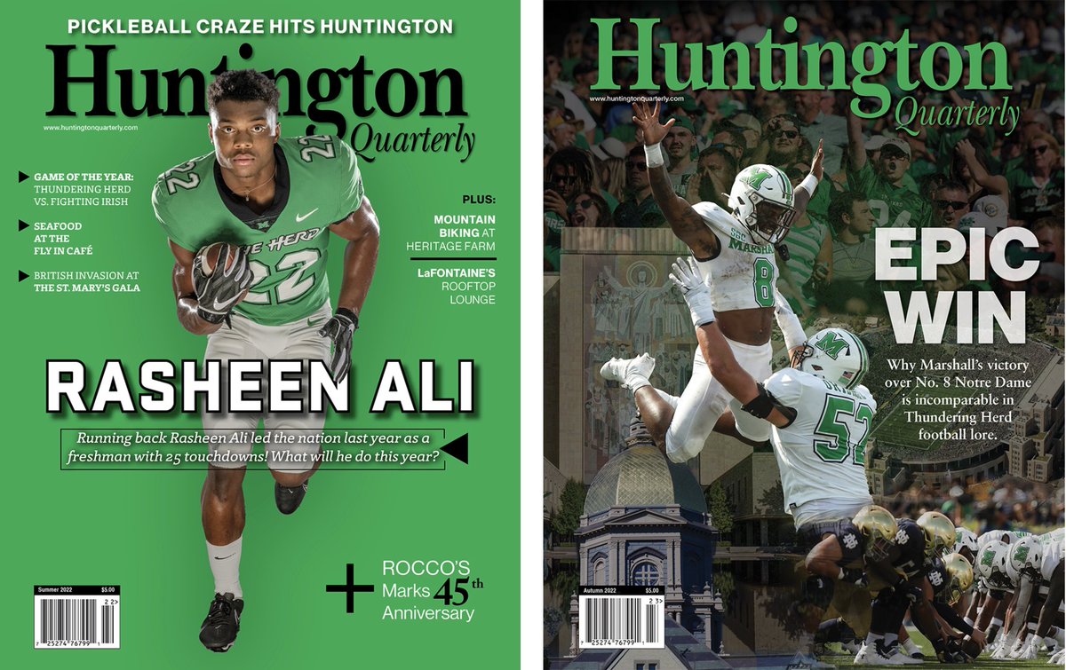 HQ_Magazine's tweet photo. Proud to have featured these 2 running back on our last 2 covers. They're finishing the year strong today vs. UConn.@fsosheen1 @KhalanLaborn @marshallu @HerdFB @HerdZone @HerdNation @MUBigGreen @KeithMorehouse https://t.co/tUC36K9se9