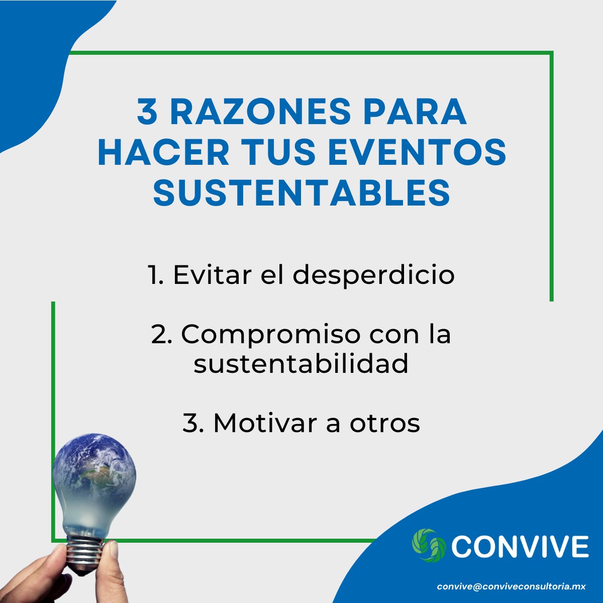 convive_sc's tweet photo. Un evento sustentable debe tener en cuenta distintos aspectos relacionados con el medio ambiente, como: los residuos, energía, transporte, etc. Con el objetivo de optimizar y reducir al máximo los posibles impactos negativos en el entorno.

#sociedad #natural #social #verde https://t.co/x8kTHXbZi1