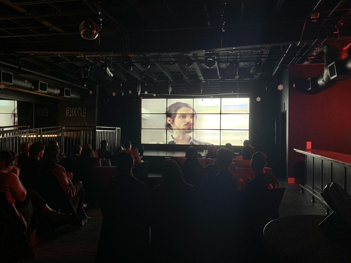 Seeing my films up on a large screen with a live audience is one of the best feelings in the world. ❤️❤️ 

Getting to watch it with my awesome cast <a href="/tomsfunny/">Eric Toms</a>, @tmchrstn, and Zach Canon, along with my partner in crime <a href="/Robertrice87/">Robert Rice (he/him)</a>, made it even better.