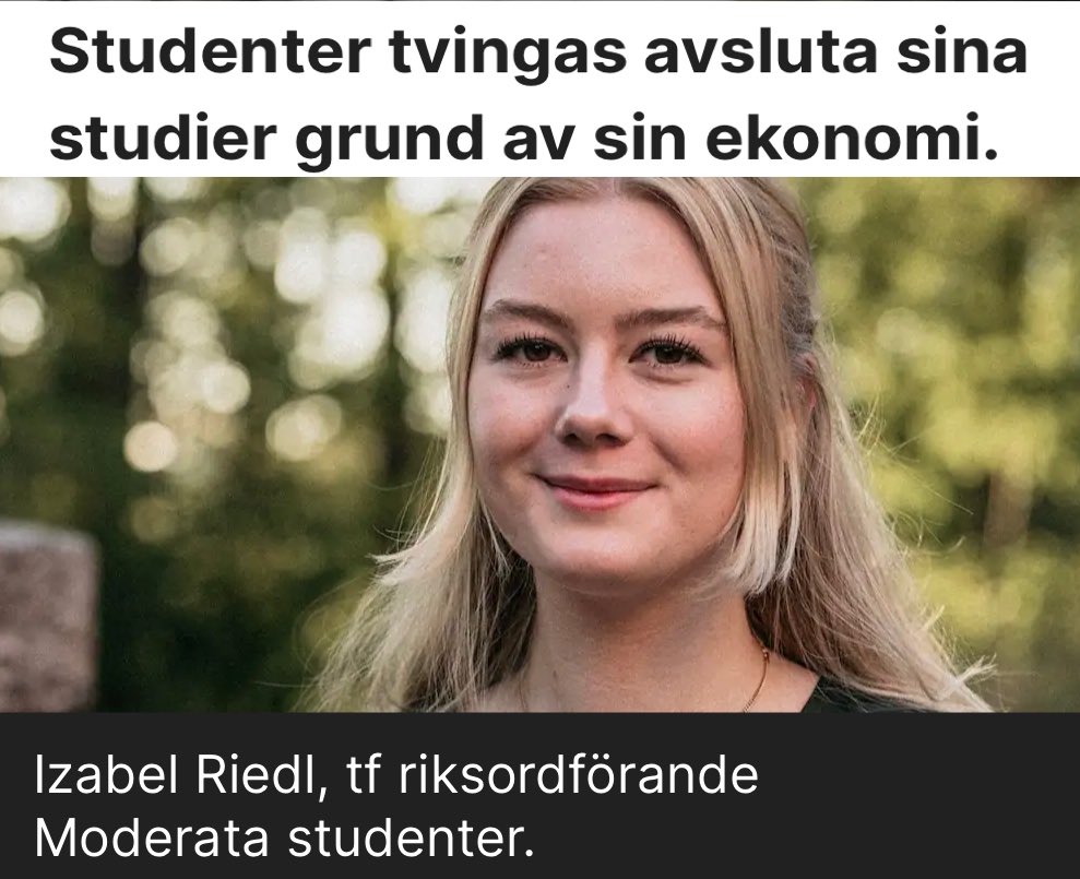 Håller helt med <a href="/izabelriedl/">Izabel Riedl</a> och <a href="/moderatstudent/">Moderata Studenter</a> 
Regeringen bör slopa fribeloppet som hämmar arbete för vissa studenter. Extra arbete och ansträngning bör uppmuntras och ge unga, engagerade individer incitament att etablera sig på arbetsmarknaden. expressen.se/debatt/vi-kamp…