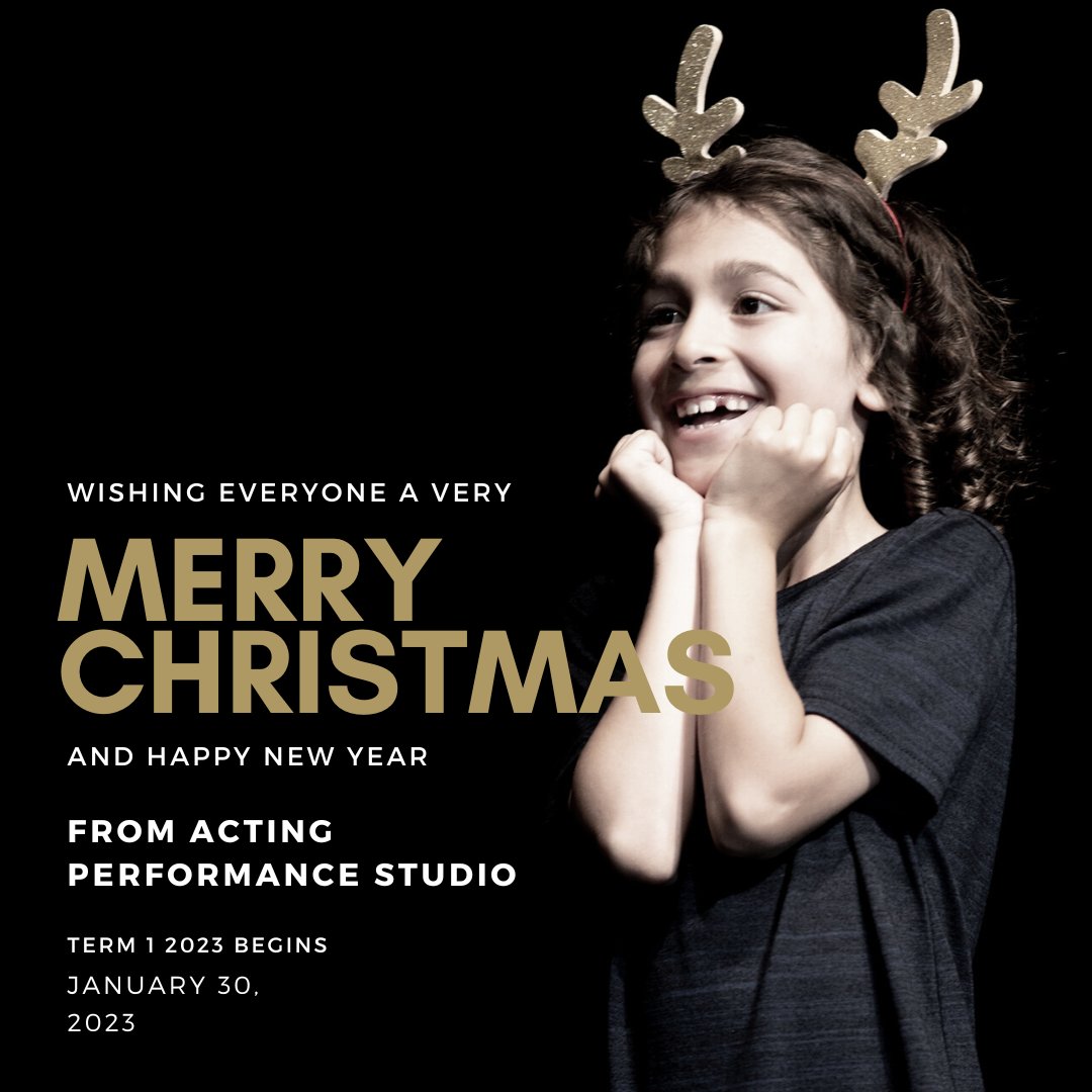 APStudioAus's tweet image. Wishing everyone a very #MerryChristmas and #HappyNewYear for #2023 - Thank you for all your dedication, hard work and support throughout the year. 
From everyone at #ActingPerformanceStudio

#Education #Acting #ActingStudio #Melbourne #StudentLife #student #Theatre