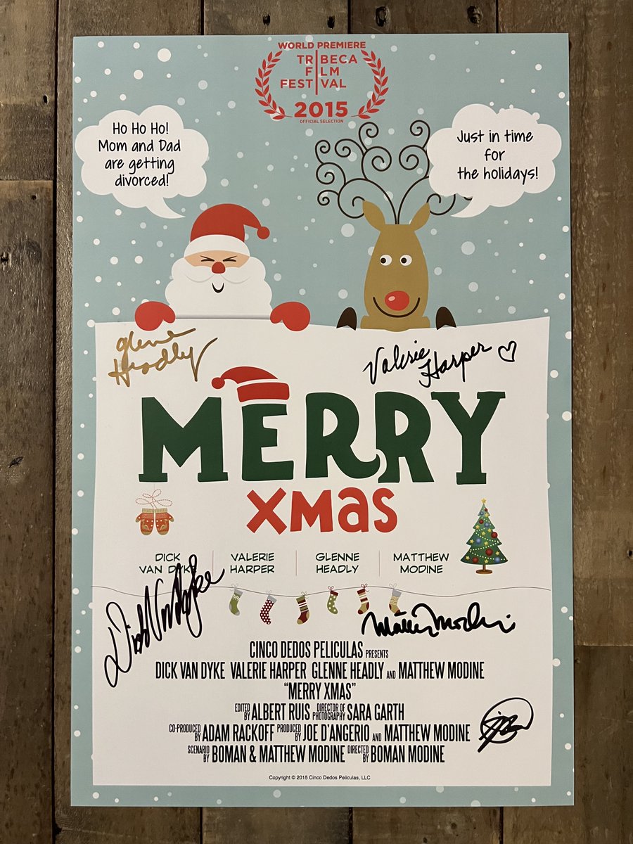 MatthewModine's tweet image. RT and be following by Monday, December 26 for a chance to win this @MerryXmasMovie poster autographed by Dick Van Dyke, Valerie Harper, Glenne Headly, Boman Modine, and yours truly! Good luck! #MerryXmas #ModineMonday

Check out the short on @omeletocom later this week!