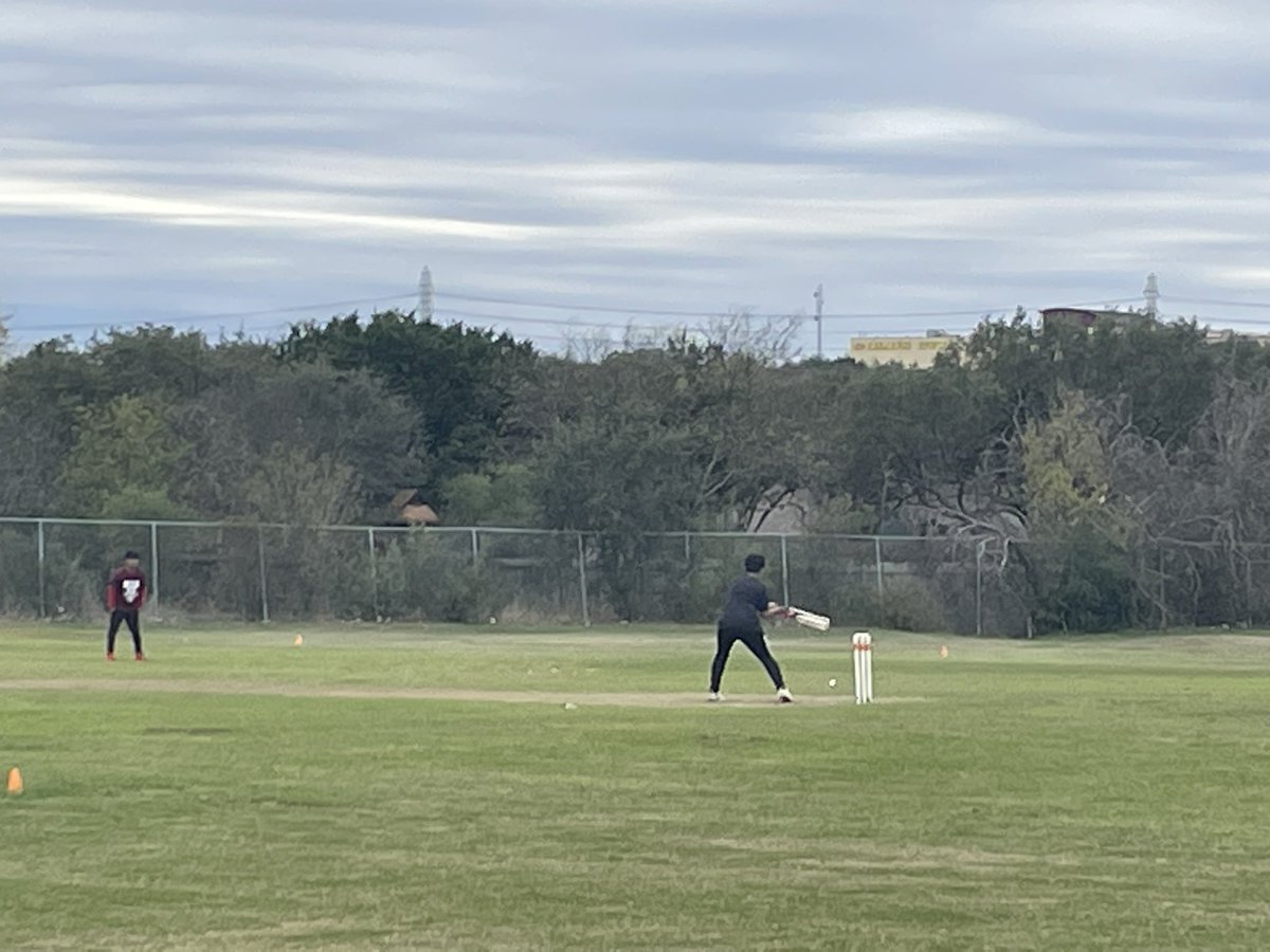 NISD's tweet photo. It was a chilly but historic day as @cricket_clark &amp; @NISDMarshall competed in the District’s inaugural cricket match. The excitement brought warmth to all those in attendance this weekend. Congrats to both teams! https://t.co/v0zOVFZX7s