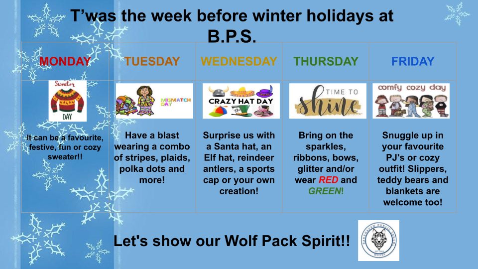 Get ready, BPS! Tomorrow is Mismatch Day! Check out what’s coming for the rest of the week…