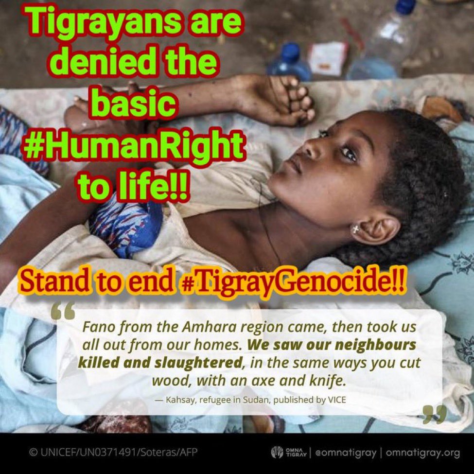 Mesi2759's tweet photo. The children of Tigray are suffering, dying, and raped by Eritrean and Amhara forces. Tigray Genocide is continuing in Tigray. #EritreaOutOfTigray #AmharaOutOfTigray @UNHumanRights @JoeBiden @SecBlinken @BradSherman @antonioguterres @UN @WHO @Mesi https://t.co/uzQB7h6iDK
