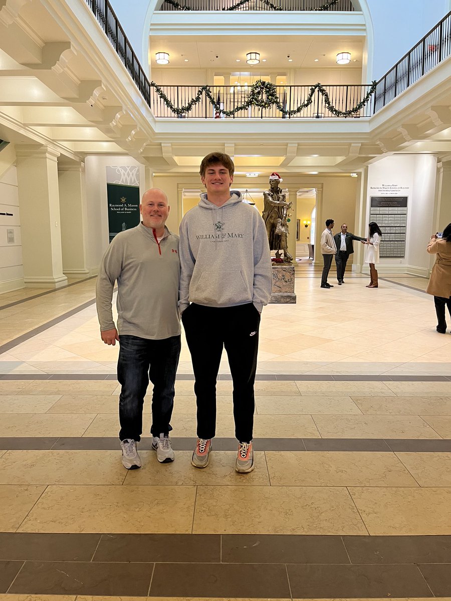 Official Visit <a href="/WMTribeFootball/">William & Mary Tribe Football</a>. First Class all around. Thanks again to my Guys!!!
<a href="/Coach_Armstrong/">Jack Armstrong</a>
<a href="/CoachAcitelli/">Mario Acitelli</a>
<a href="/CoachChristianT/">Christian Taylor</a>
<a href="/CoachMJohns/">Matt Johns</a>
<a href="/CoachMikeLondon/">Mike London Sr. ⚔️</a>
#GoTribe
Lets Go!!!!!