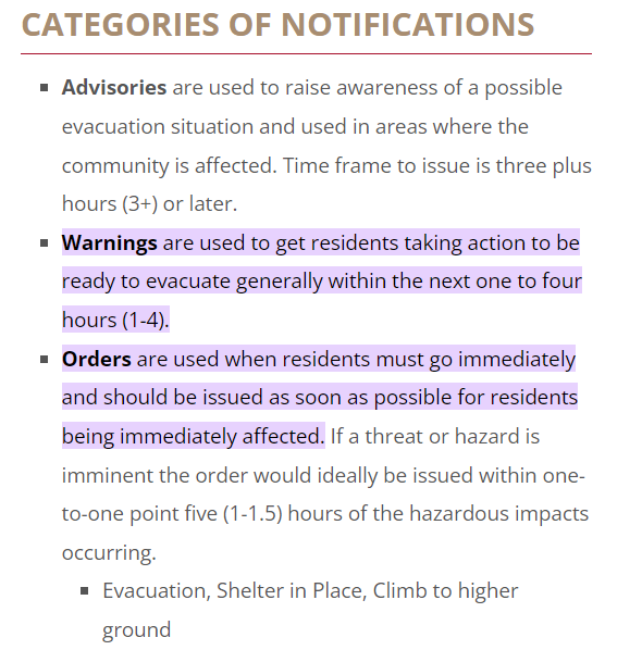 boulder_fire's tweet photo. From @BoulderOEM: information on the difference between evacuation orders vs evacuation warnings. https://t.co/7cI7NTPjYB