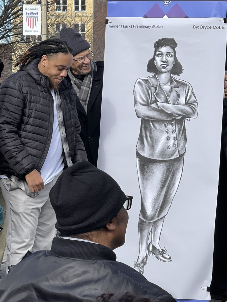 BryceCobbs's tweet photo. Met Ben Crump and unveiled my preliminary sketch today for a Henrietta Lacks sculpture that’ll be installed in my city next year! Beyond blessed to be a part of this project https://t.co/f0BfgLYw44