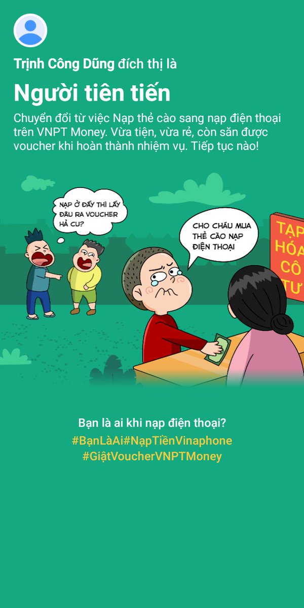 Bạn là ai khi nạp điện thoại? Vừa chơi vui, vừa giật voucher chất của VNPT Money ngay tại đây nhé: km.vnptmoney.vn/banlaai
#BạnLàAi #NạpTiềnVinaphone #GiậtVoucherVNPTMoney