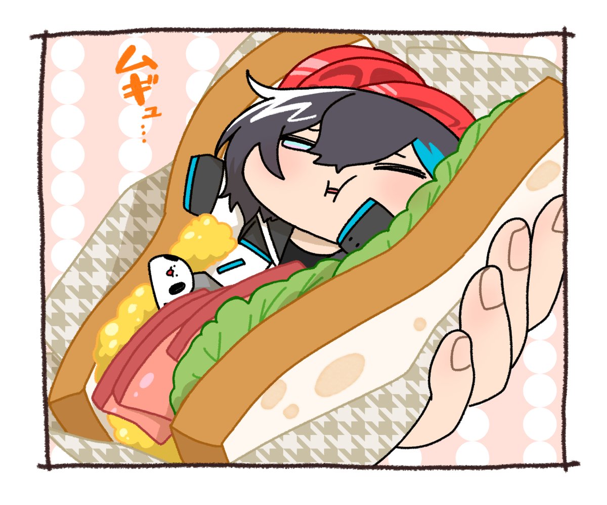 🥪
#きょうのまゆずみ  #灰画 