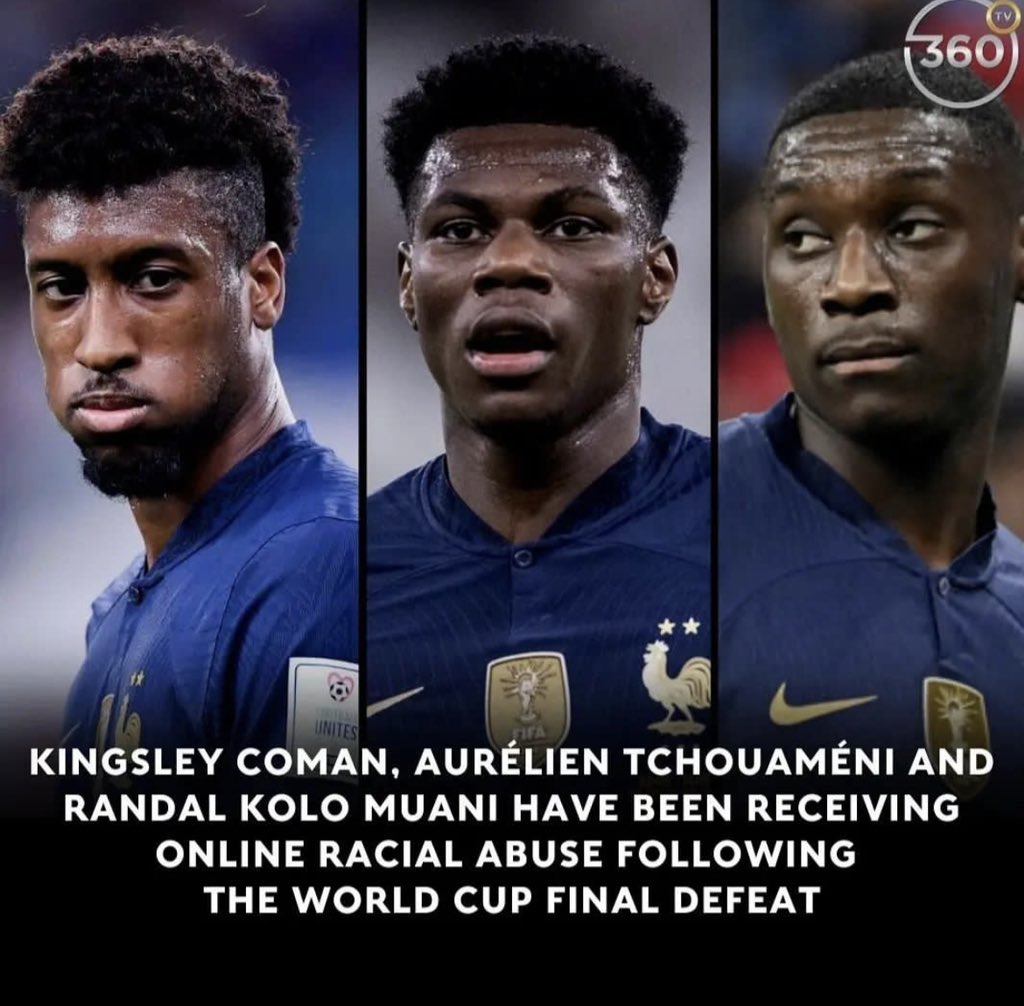 “When you win you’re French, but when you lose you’re Black, African and Arab.”