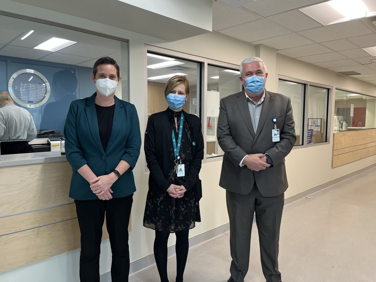 Thank you to <a href="/QCHPresident/">Dr. Andrew Falconer</a> and Sherri Cannon for the tour of the brand-new Barbara Crook &amp; Dan Greenberg Mental Health Centre at <a href="/QCHOttawa/">Queensway Carleton Hospital & Foundation</a>. This facility is an important addition to QCH &amp; I'm so happy to see that it is already supporting patients in need of this vital care.