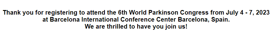 christinejeya's tweet photo. Finally registered for WPC in Barcelona. Check out details of the Congress! You don't want to miss it. See you in Barcelona July 2023 #parkinsons #Barcelona @WorldPDCongress #WorldPDCongress https://t.co/vfsdsGVql5 https://t.co/ScgMFvWMZw