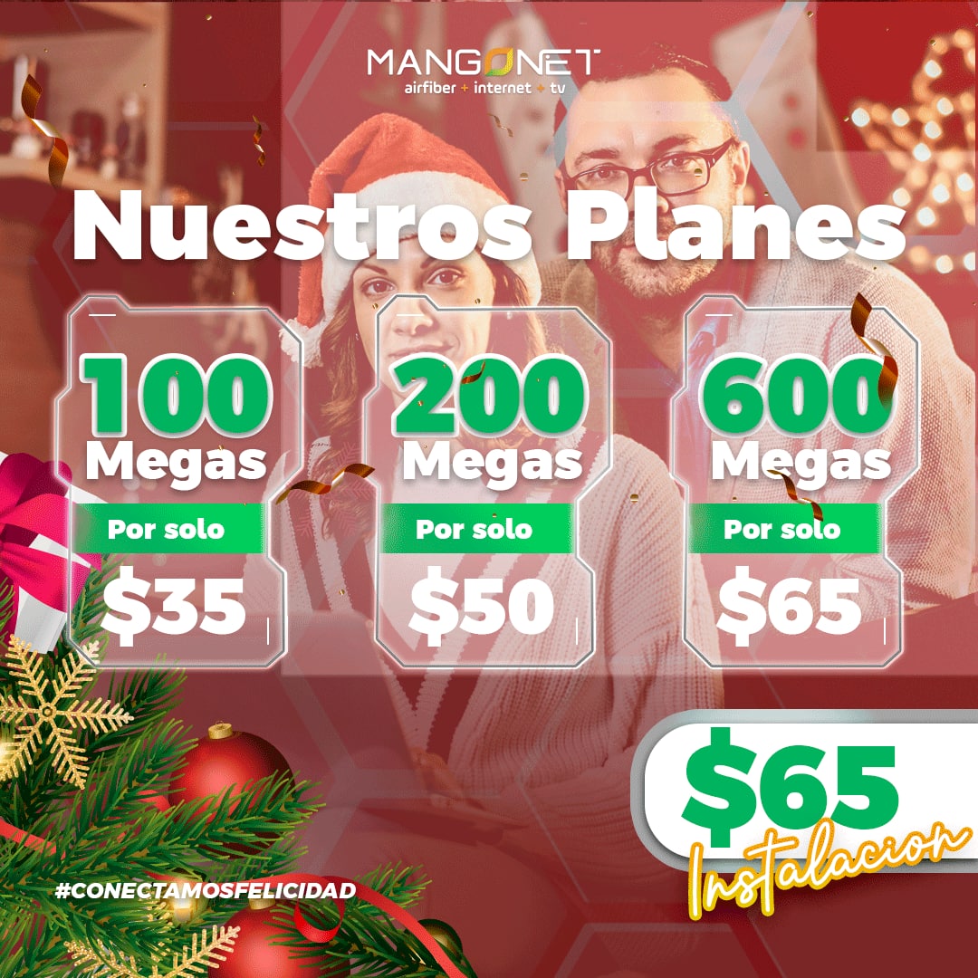 Mangonetwork_VE's tweet photo. ¡En navidad! disfruta de nuestros planes de Internet por Fibra óptica. #mejorinternet #actualizacióndeinternet #puntofijo #conectamosfelicidad #mangonet https://t.co/zpSR03Pbnn