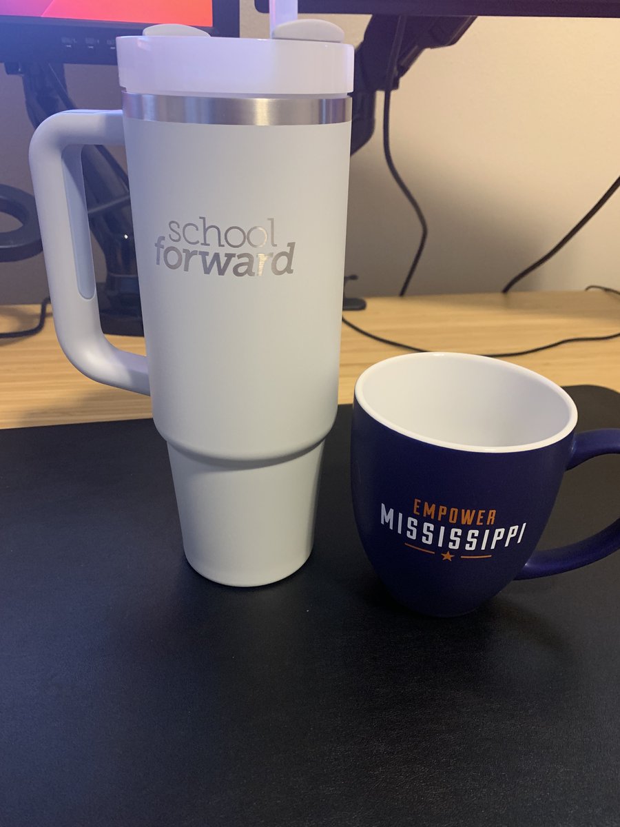 2 new mugs from two organizations leading on education reform! Thank you @EmpowerMS and @schoolforward!