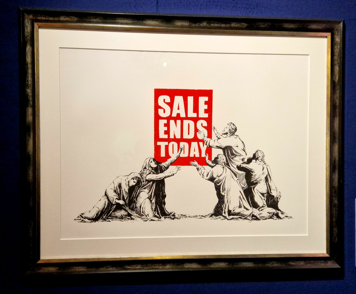 Dear all, shortly before it ends i made it into the #UnauthorizedExhibition The Mystery Of #Banksy - A #Genius Mind. I was pleasantly surprised at how much I like his #Works...that's why i brought the artwork for you guys to look at!!! @mystery_of_banksy🎈