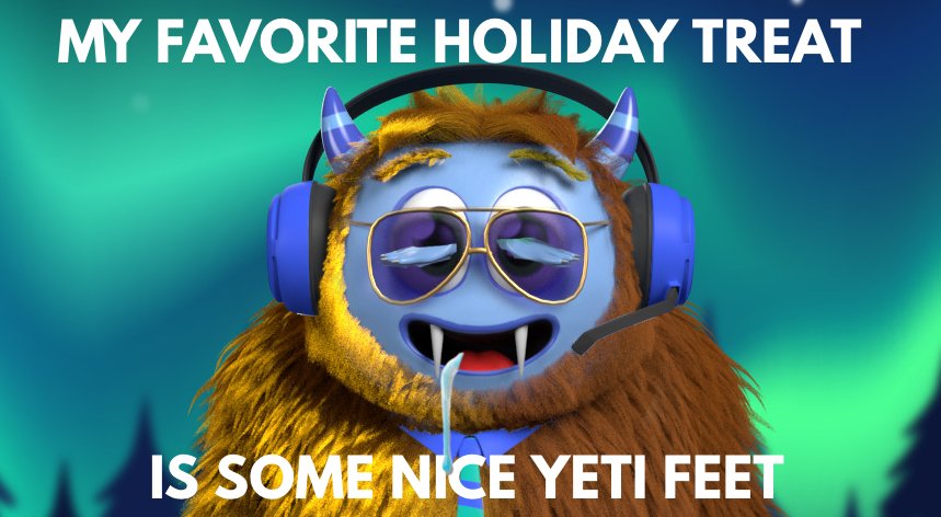DTmedia_eth's tweet photo. My Favorite Holiday Treat Is Some Nice Yeti Feet #HellYeti 

#yetifootfeti #NFTCommmunity @super_yeti #holidays https://t.co/T1mgS4ecBa