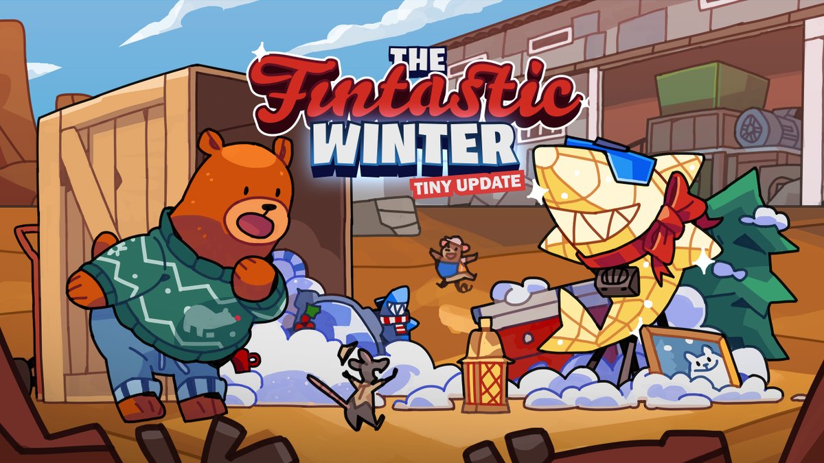 ANNOUNCING THE FIRST UPDATE FOR BEAR AND BREAKFAST! 

The Fintastic Winter Tiny Update - Coming to PC THIS WEEK (&amp; Switch a little later)!

✨ Recycle Crafted Furniture!!
✨ 30+ Winter-Themed Decorations
✨ A cozy 3-piece outfit for Hank
✨ Tons of QOL changes and bug fixes