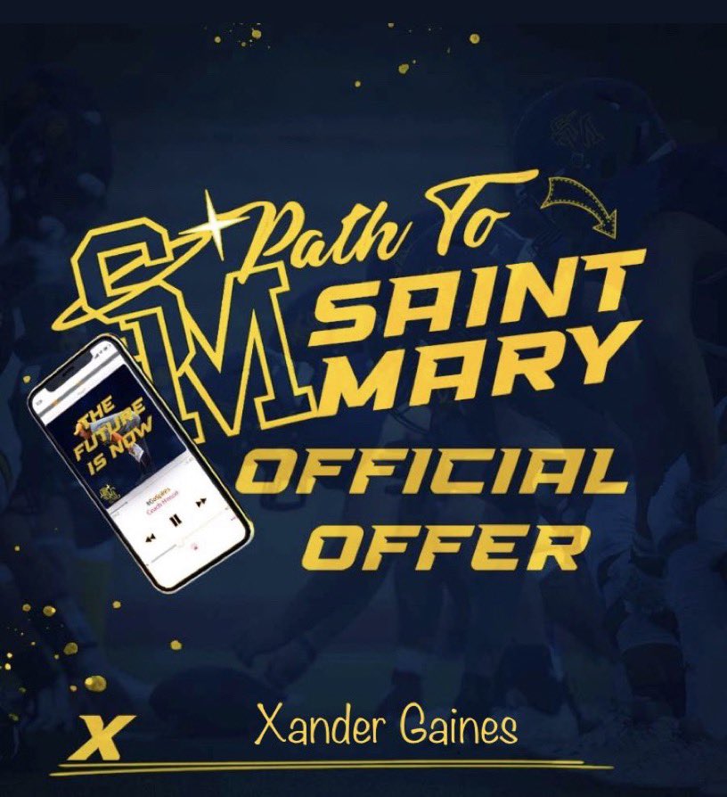 Xander Gaines (@gainesxander) on Twitter photo Huge thank you to Coach <a href="/taycalvert/">Taylor Calvert</a> for the offer to continue my education and football career at <a href="/Spire_Football/">Spire Football</a>! Huge thank you to Coach <a href="/taycalvert/">Taylor Calvert</a> for the offer to continue my education and football career at <a href="/Spire_Football/">Spire Football</a>!