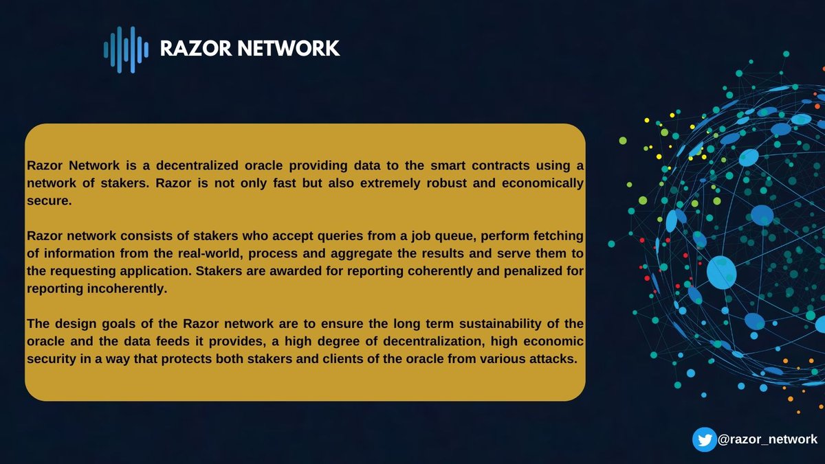 arpkrypto_'s tweet image. Brace up for a massive parabolic movement with @razor_network. Its ecosystem is growing by leaps & bounds. A project with the doxxed and hard-working team with unique ideas and solid fundamentals.
The current circulating supply is 328,245,504.001 $RAZOR.
#dataoracle #DeFi #Web3