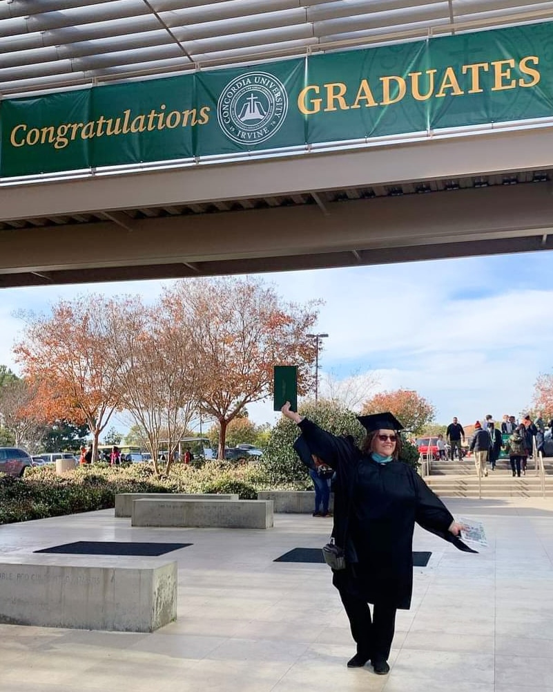 Luuhuu's tweet photo. I did it!! MA Ed, Educational Technology  @ConcordiaIrvine https://t.co/IrTwlmjGFT