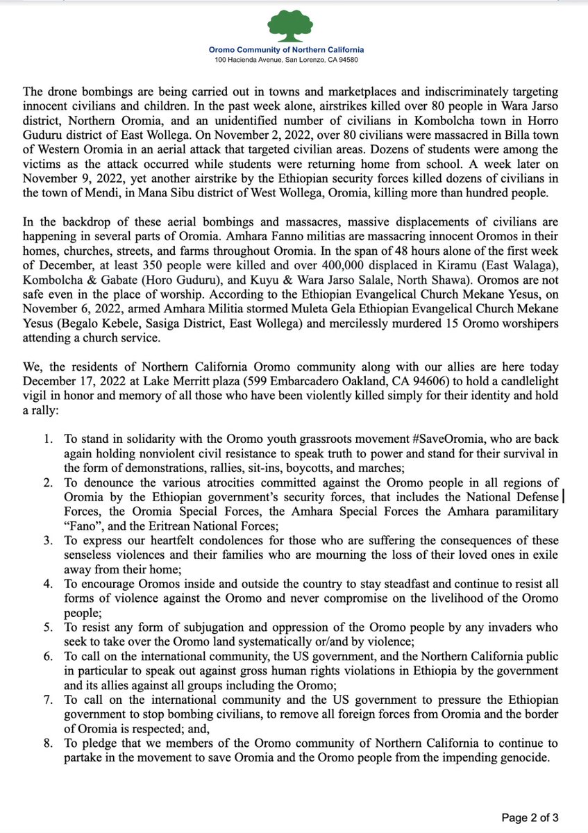 ORO_NorthCal's tweet photo. For Immediate Release: On the multifaceted 
@PMEthiopia @mfaethiopia state sanctioned carnage in Oromia, Ethiopia. 
@Reuters @AlJazeera @POTUS @StateDept @APNews @UNHumanRights @amnesty @OromiaMedia @KelloMedia @hrw @WFP @WHO https://t.co/OIcMhZ60XN