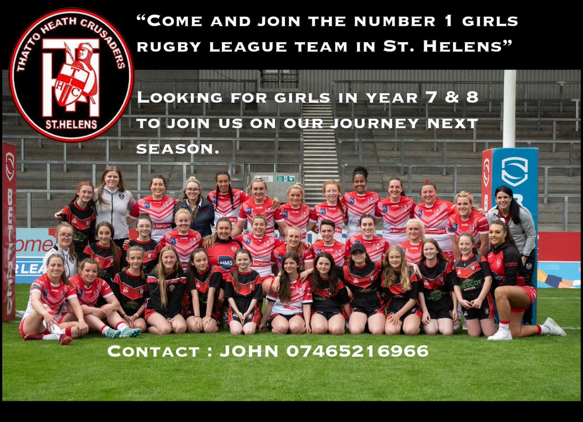 Thattogirlsu12's tweet photo. We are only 10 weeks until the start of the new season and we are looking for new girls to join us. We start training again on the 9th January so get in touch with our coach on the below number. #number1sport #fun #girlscanplay #thattoheathgirls #partofthejourney @ThattoGirlsRL https://t.co/XAZNtVqE3F
