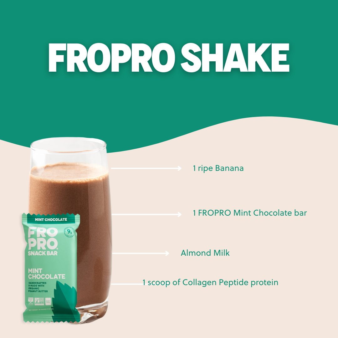 froprosnacks's tweet photo. Anyone else craving something festive yet healthy for the holidays? Look no further than the FROPRO Mint Shake! Delicious, easy and healthy! 

 #recipeinspo

https://t.co/RXTFz1lnMr https://t.co/SjXSGUL6vI