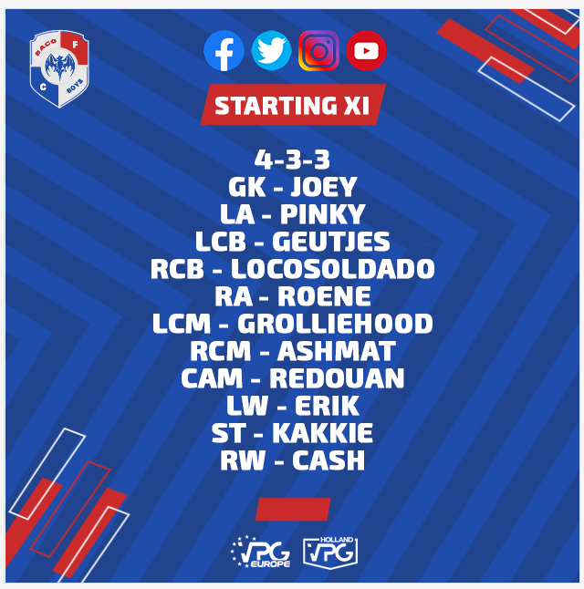 FC BacoBoys 🦇 (@fcbacoboys) on Twitter photo Last game of <a href="/VPG_Nederland/">VPG Nederland</a> today! can we secure our spot on the table with a W?
21:00 VPG NL vs DBZ
XI Last game of <a href="/VPG_Nederland/">VPG Nederland</a> today! can we secure our spot on the table with a W?
21:00 VPG NL vs DBZ
XI