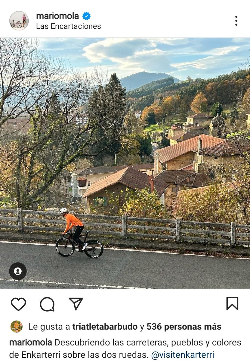 EnkarterriTri's tweet photo. Llevamos tiempo diciendoos que la comarca de Enkarterri es una maravilla para la práctica del deporte al aire libre, y sus carreteras ideales para salir en bici. Incluso @mariomola lo ha comprobado in situ. Gracias por la visita, Mario. ;)
(📷 Insta: https://t.co/FHsqKKYQiT) https://t.co/kILVrdbJGh