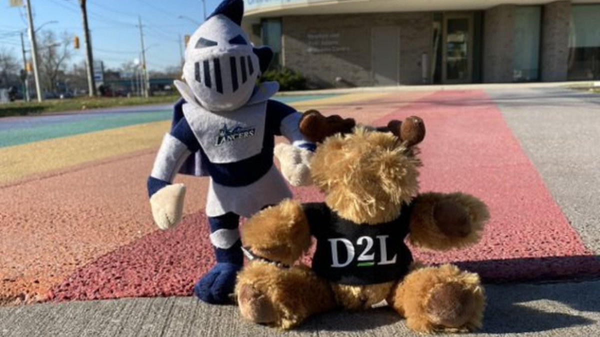 Hi, I am Morris the Moose, D2L's mascot taking over the CTL Twitter account to familiarize you with the Brightspace LMS. Bookmark uwindsor.ca/brightspace for resources and training links. I will also share a few photos from my campus tour with Winston.