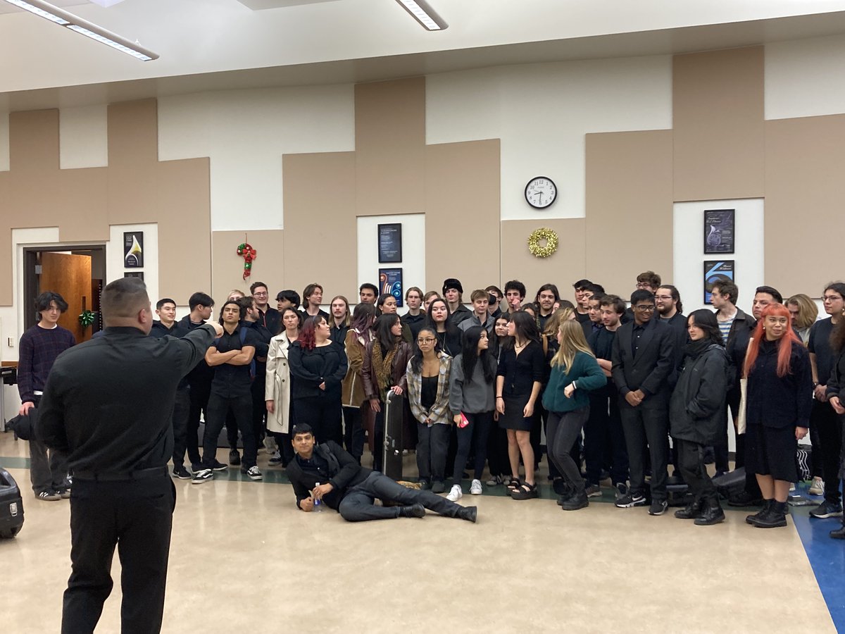 VAPAcoordinator's tweet photo. El Cerrito HS Winter Band Concert featured all of the Bands   except for Jazz that had their own night. Special Guests for the Finale "Sleigh Ride" featured returning Band Alumni! @WCCUSD @WCCUSDLibraries @WCCUSDPathways @ECBANDS @ECHSgauchos https://t.co/EBPj1gHiAC