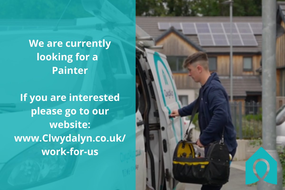 We are currently looking for a Painter. 

♦️ £24,332.72 per annum
♦️ 40 hours per week (usual hours Monday-Friday)- Permanent
♦️ North Wales – main office Saint Asaph (van provided)
♦️ Closing date 5th January 2023
Please go to our website clwydalyn.co.uk/work-for-us #thisishousing