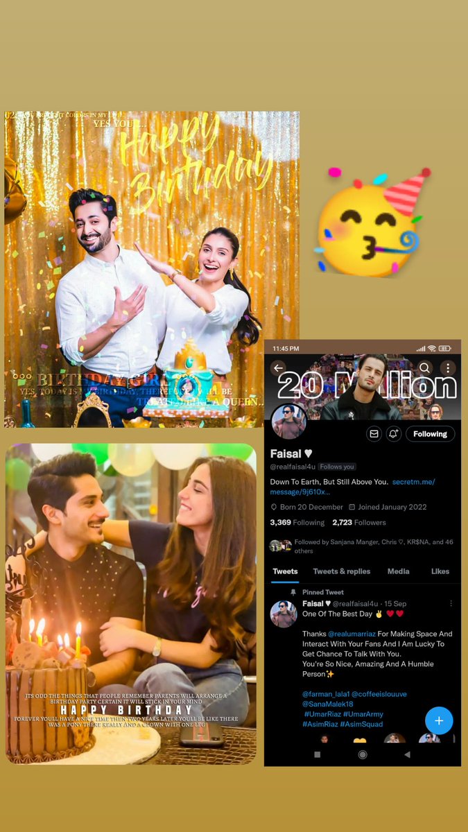 Smileyqueen1234's tweet photo. Happy birthday to my dear friend🎈🥳
On your birthday I wish you success and endless happiness wishing you an awesome birthday @realfaisal4u https://t.co/n6GOoAqHGh