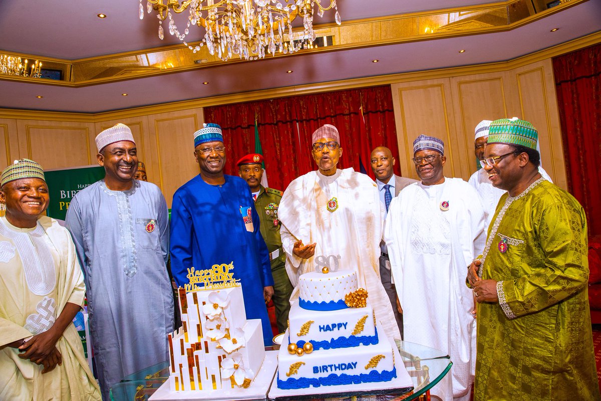 NigeriaGov's tweet photo. President Muhammadu Buhari today expressed appreciation for the many cards and well-wishes he received for his 80th birthday.
#PMBAt80 https://t.co/VCSvtPJ7kA